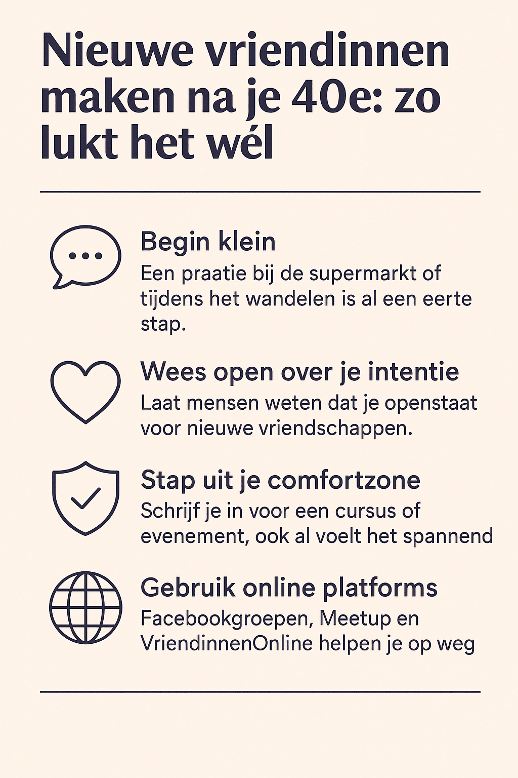 Nieuwe vriendinnen maken na je 40e: zo lukt het wél