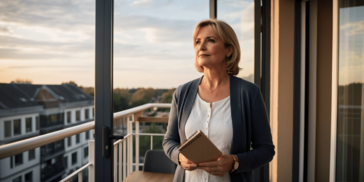 vrouw-50+-balkon-hoopvol-uitijkend-toekomst-leeg-nest-syndroom-nieuw-begin
